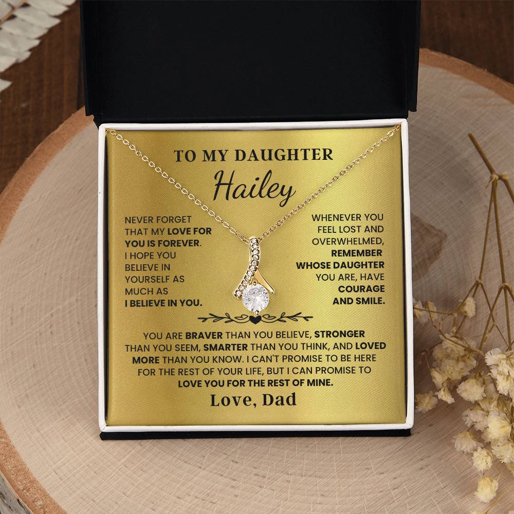 To My Daughter - Love Is Forever - Alluring Beauty Necklace