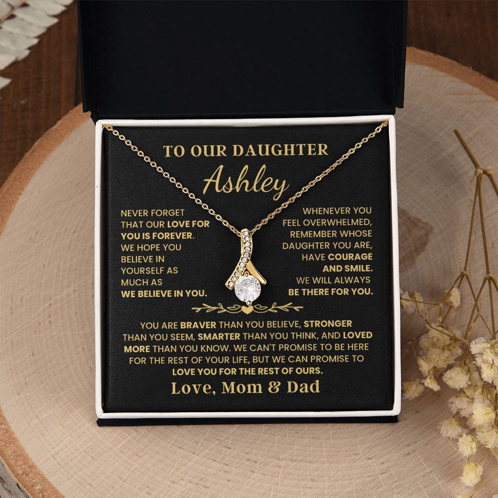 To Our Daughter - Love Is Forever - Alluring Beauty Necklace