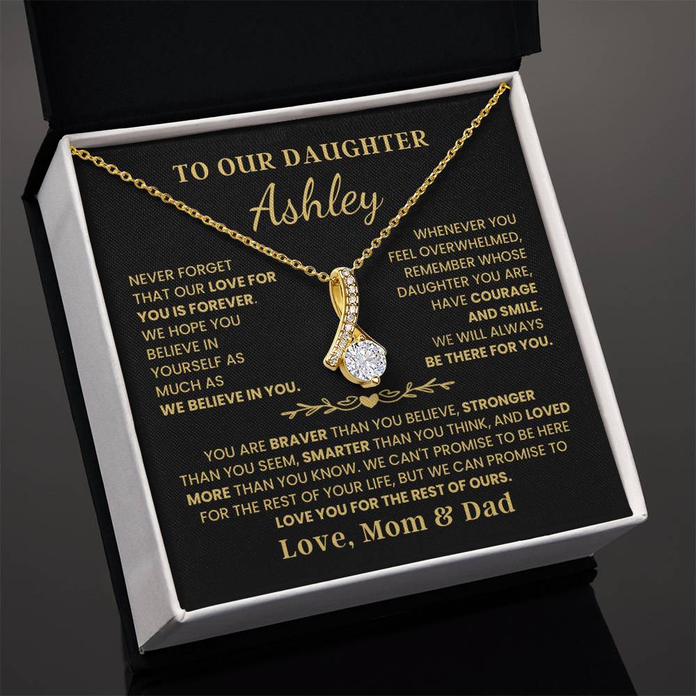 To Our Daughter - Love Is Forever - Alluring Beauty Necklace