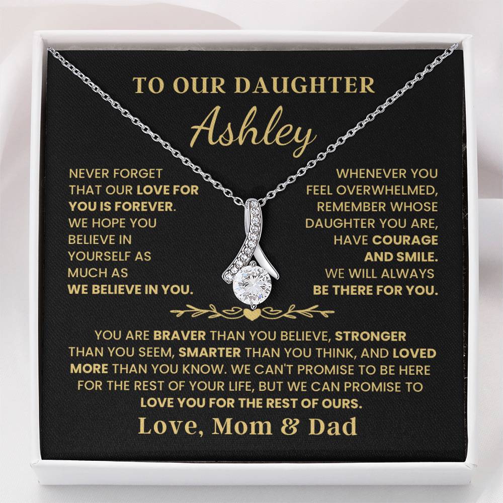 To Our Daughter - Love Is Forever - Alluring Beauty Necklace