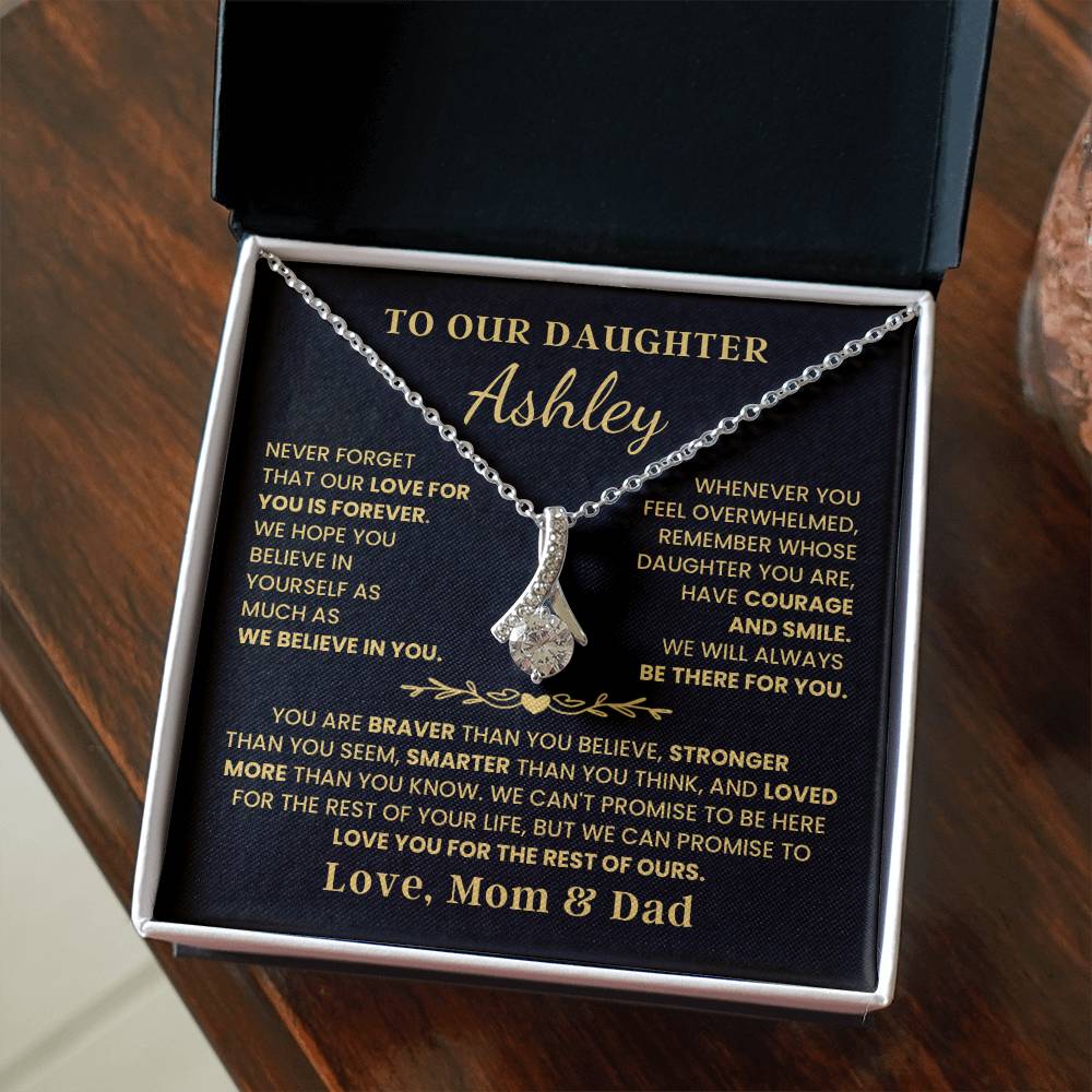 To Our Daughter - Love Is Forever - Alluring Beauty Necklace