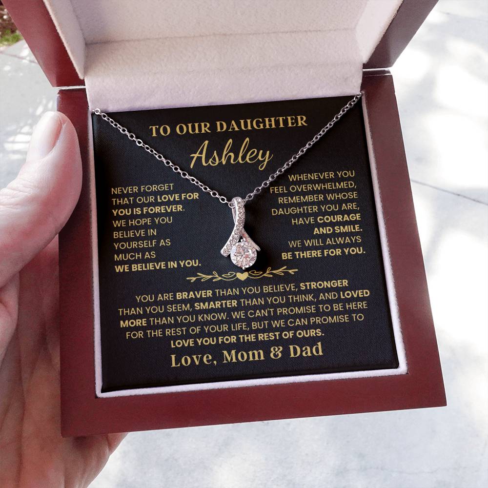 To Our Daughter - Love Is Forever - Alluring Beauty Necklace