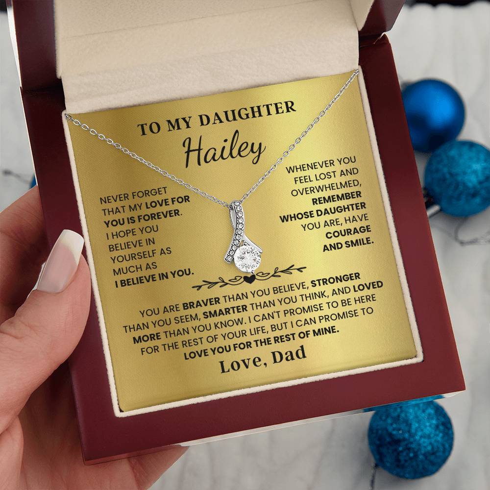 To My Daughter - Love Is Forever - Alluring Beauty Necklace