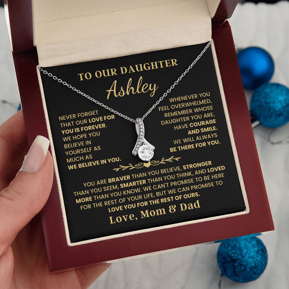 To Our Daughter - Love Is Forever - Alluring Beauty Necklace