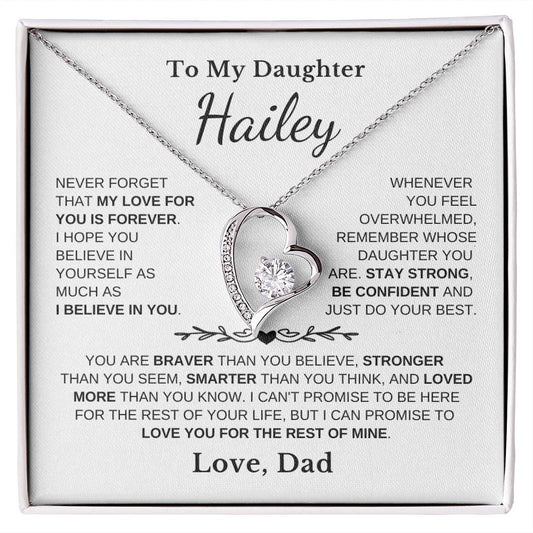 To My Daughter - Love Is Forever - Love Heart Necklace P106