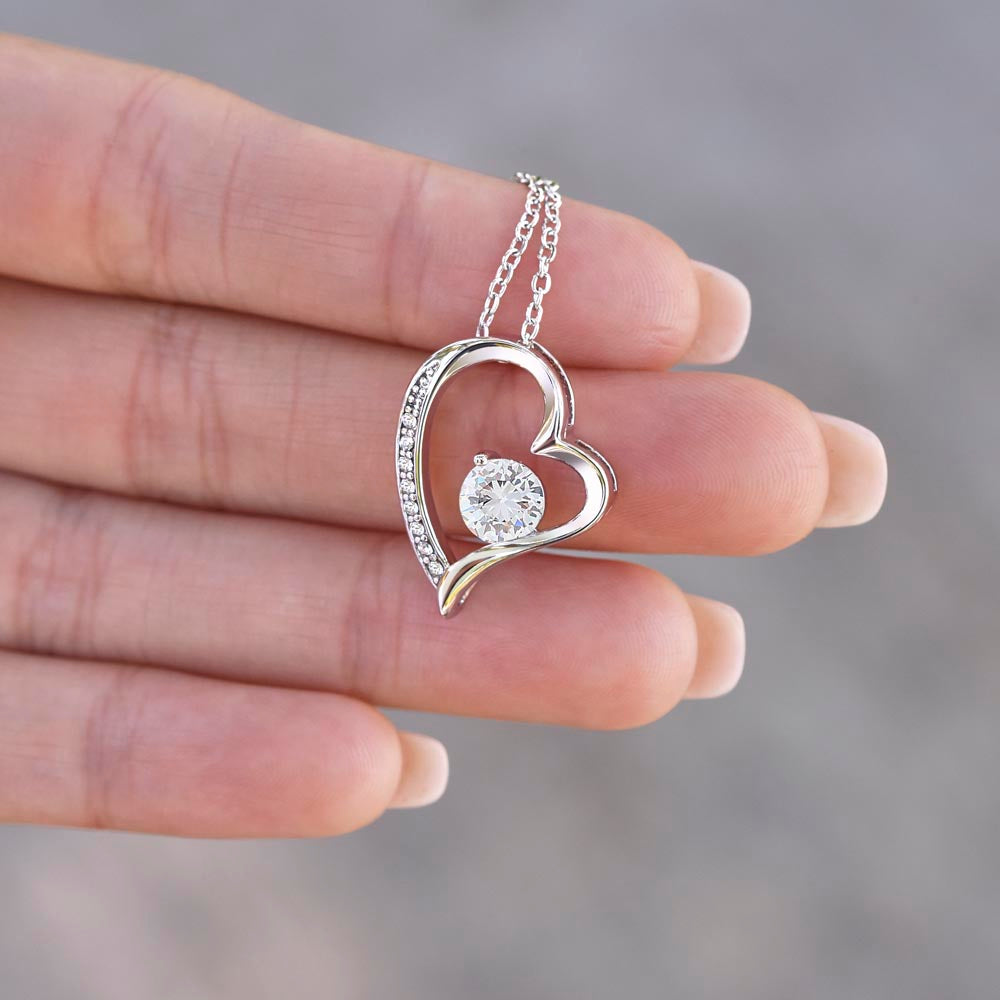 To My Beautiful Wife - Love You Forever - Heart Necklace