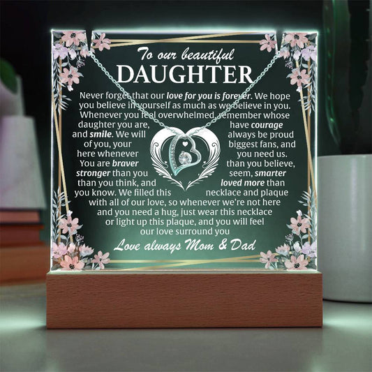 To Our Beautiful Daughter - Forever Love Night Light Bundle