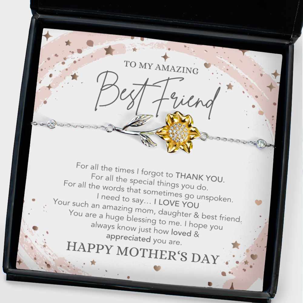 Best Friend Mother's Day - Sunflower Bracelet