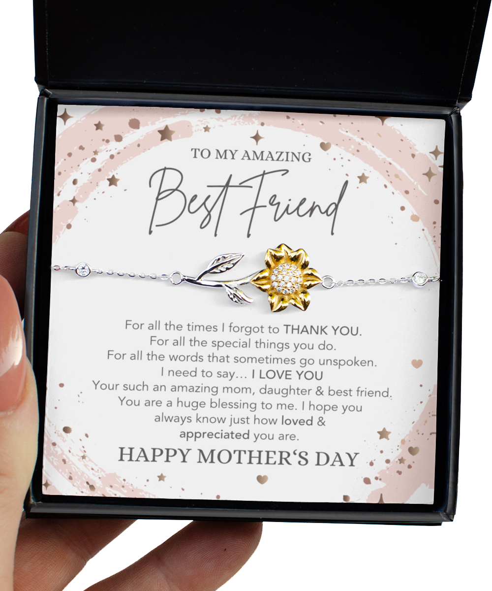 Best Friend Mother's Day - Sunflower Bracelet